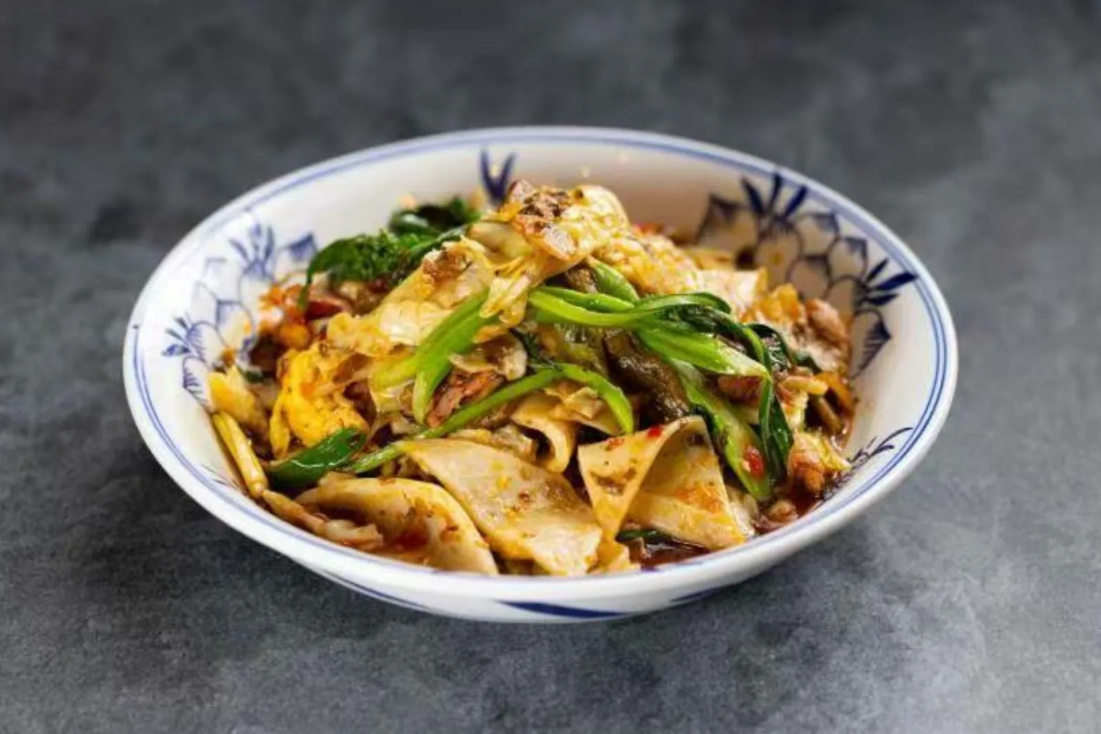 Tengchong sauteed ricecakes with eggs & pickles (Yunnan specialty) at Ping's Bistro Rowland, a Chinese Restaurant in Hacienda Heights