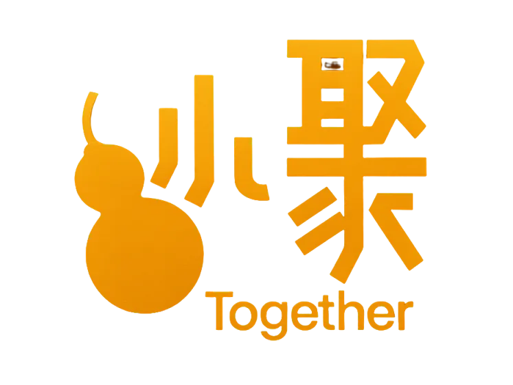Restaurant logo, combining a gourd with the characters "小聚" (meaning "small gathering")